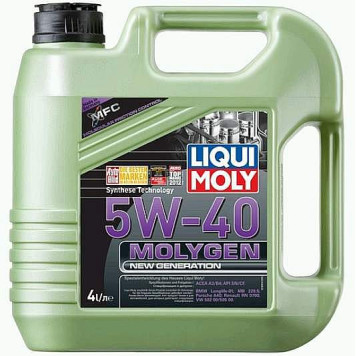 Масло моторное синтетическое 4л 5w40 SN/CF Liqui Moly Molygen New Generation 9054