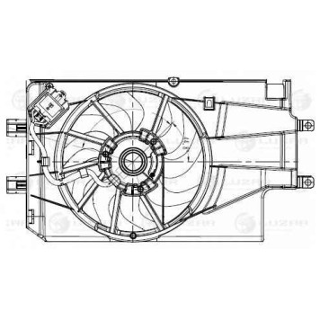 Вентилятор охлаждения двигателя ВАЗ 2190 Гранта с кожухом <b>LUZAR LFK 0194</b>-2