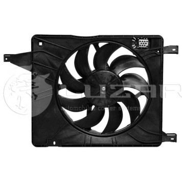 Вентилятор охл. с кожухом с резист.для а/м Nissan Qashqai (06-) <b>LUZAR LFK14JD</b>