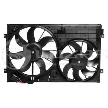 Вентиляторы охл. с кожухом (2 вент.) для а/м Skoda Octavia A5/VW Golf V (03-) (Brose) <b>LUZAR LFK18K2</b>