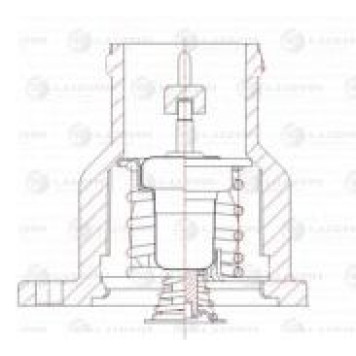 Термостат ВАЗ 1118 Калина крышка с термоэлементом 92° зимний <b>LUZAR LT 01195</b>-2