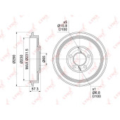 Барабан тормозной (230x39) <b>LYNXAUTO BM-1156</b>