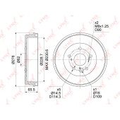 Барабан тормозной (228,5x55) <b>LYNXAUTO BM-1185</b>