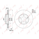 Диск тормозной передний (278x25) подходит для MAZDA 3(BK/L) 14-2.2D 03> / 5(CR/W) 1.8-2.0 05> / Premacy(CP) 2.0 05> <b>LYNXAUTO BN-1071</b>