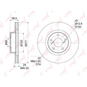 Диск тормозной передний (277x24) подходит для SUBARU Forester(SF-H) 2.0 97> / Impreza(GD-R) 1.5-2.0 00> / Legacy I-V 2.0-2.5 92> / XV 2.0 12> <b>LYNXAUTO BN-1127</b>