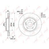 Диск тормозной передний (294x25) подходит для SUZUKI Grand Vitara II 1.6-3.2 05> <b>LYNXAUTO BN-1133</b>
