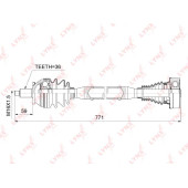 Привод в сборе R подходит для SKODA Fabia III 1.2-1.6 14>, VW Polo 1.2-1.6 09> <b>LYNXAUTO CD-1025</b>