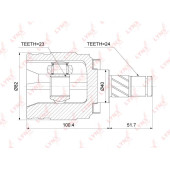 Шрус внутренний подходит для NISSAN Almera(N15/N16) 1.4-1.5 95-01 / AD(Y10/Y11) 1.3-1.7D 90-08 <b>LYNXAUTO CI-3752</b>