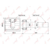 Шрус внутренний R NISSAN Qashqai(J10) 2.0 07-13 / X-Trail(T31) 2.0 07-13 <b>LYNXAUTO CI-3754</b>
