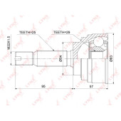 Шрус наружный подходит для MITSUBISHI Pajero Pinin 1.8-2.0 99-07 <b>LYNXAUTO CO-3895A</b>