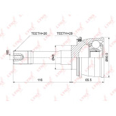 Шрус наружный SUZUKI Grand Vitara I 1.6-2.0 98-03 <b>LYNXAUTO CO-3904</b>