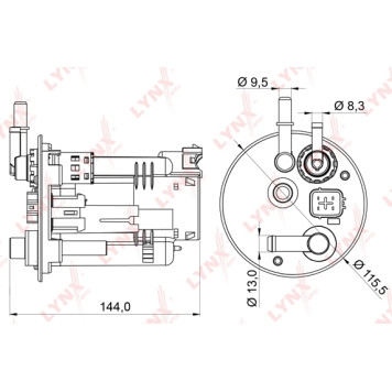 Фильтр топливный LYNXauto LF-979M-2