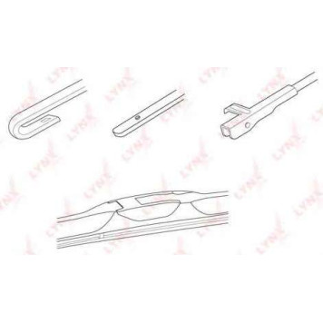 Щетка стеклоочистителя гибридная LYNXauto LX450-1