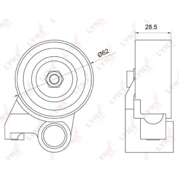 Натяжной ролик ременя ГРМ LYNXauto PB-1072-1