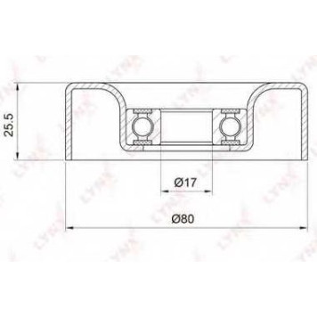Натяжной ролик поликлинового ременя LYNXauto PB-5002-1