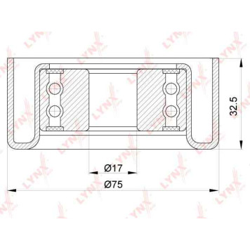 Натяжной ролик поликлинового ременя LYNXauto PB-5318-2