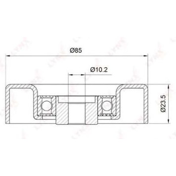 Паразитный / ведущий ролик поликлинового ременя LYNXauto PB-7030-3