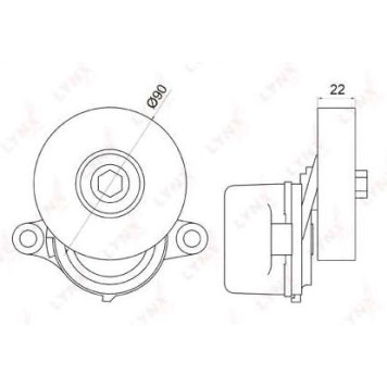 Натяжитель ремня LYNXauto PT-3042-3