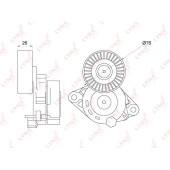 Натяжитель / приводной MITSUBISHI Outlander II-III 3.0 06> <b>LYNXAUTO PT-3320</b>