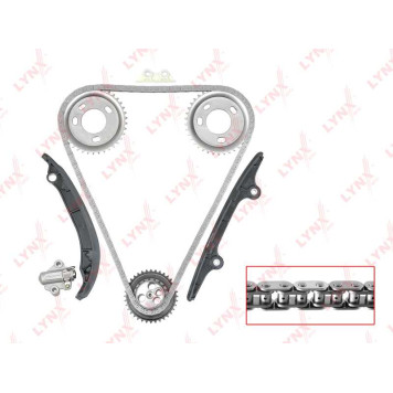 Комплект цепи грм подходит для FORD Transit 2.2D FWD 06-14 / Transit/Tourneo Custom 2.2D 12> <b>LYNXAUTO TK-0014</b>