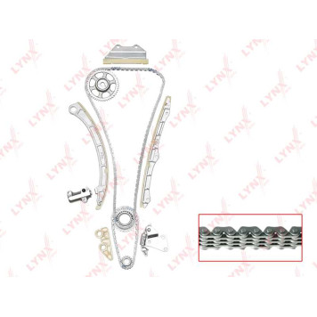Комплект цепи грм подходит для HONDA Accord VII 2.4 03-08 / CR-V II-III 2.4 01> (для двс K24A, K24Z) <b>LYNXAUTO TK-0015</b>