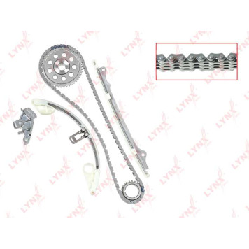 Комплект цепи грм подходит для HONDA Jazz(GE) 1.5 08> / CR-Z 1.5-1.5h 10> (для двс L15A) <b>LYNXAUTO TK-0018</b>