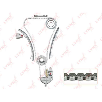 Комплект цепи грм подходит для NISSAN Teana(J31) 2.0 03-08 / Avenir(W11) 2.0 01-05 / Primera(P12) 2.0 02> / X-Trail(T30) 2.0-2.5 01-13 (для двс QR) <b>LYNXAUTO TK-0030</b>