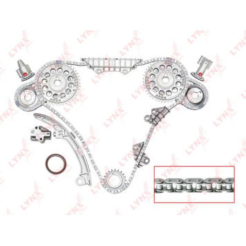 Комплект цепи грм подходит для NISSAN Maxima(A32/A33) 2.0-3.0 94-03 (для двс VQ) <b>LYNXAUTO TK-0032</b>