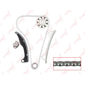 Комплект цепи грм подходит для TOYOTA Yaris(P90/P13) 1.0 05> / Aygo 1.0 05>, CITROEN C1 I-II 1.0 05>, PEUGEOT 107 1.0 05> / 108 1.0 14> (для двс 1KR) <b>LYNXAUTO TK-0034</b>
