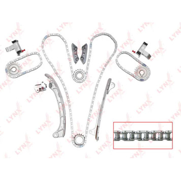 Комплект цепи грм подходит для TOYOTA Land Cruiser Prado(120) 4.0 02-10 / 4Runner 4.0 02-09 / FJ Cruiser 4.0 06-10 / Fortuner 4.0 05-15 (для двс 1GR) <b>LYNXAUTO TK-0043</b>