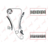 Комплект цепи грм подходит для NISSAN Micra(K12) 1.6 05-10 / Note(E11) 1.6 06-10 / Qashqai(J10) 1.6 07-10 / Tiida 1.6 07-10 / Cube(Z11) 1.5 03-05 (для двс HR) <b>LYNXAUTO TK-0051</b>