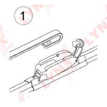 Щетка стеклоочистителя бескаркасная LYNXauto XF300-1