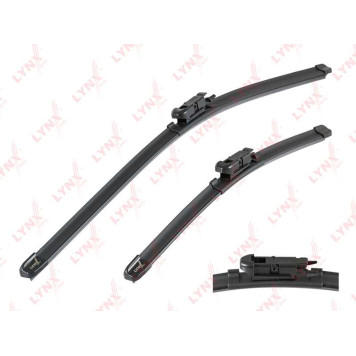 Бескаркасные щетки стеклоочистителя, комплект 530мм+480мм подходит для NISSAN Qashqai(J10) 07>, FIAT Panda 12> <b>LYNXAUTO XF6038T</b>