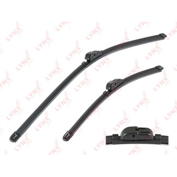 Бескаркасные щетки стеклоочистителя, комплект 530мм+480мм подходит для FORD Focus II 04-12, PEUGEOT 207 06> <b>LYNXAUTO XF6543S</b>