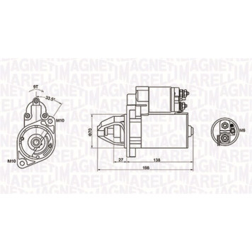 Стартер 12V 1.1kW MB W211/W212/S211/S212 2.0/2.5 02> <b>MAGNETI MARELLI 063721283010</b>