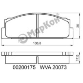 Колодки тормозные дисковые к-т Fiat Yugo Zastava Toyota Talbot Lancia <b>МАРКОН 00200175</b>