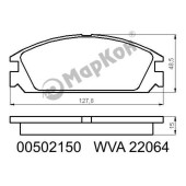 Колодки тормозные дисковые к-т с мех. индикатором износа Honda <b>МАРКОН 00502150</b>
