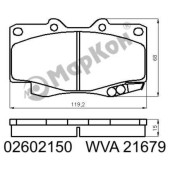 Колодки тормозные дисковые к-т с мех. индикатором износа Toyota <b>МАРКОН 02602150</b>
