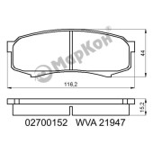Колодки тормозные дисковые к-т Toyota <b>МАРКОН 02700152</b>