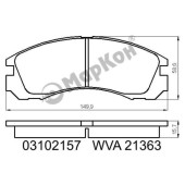 Колодки тормозные дисковые к-т с мех. индикатором износа Mitsubishi <b>МАРКОН 03102157</b>