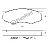 Колодки тормозные FR без датчика <b>МАРКОН 06400170</b>