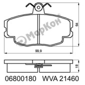 Колодки тормозные дисковые к-т Citroen Peugeot Renault <b>МАРКОН 06800180</b>