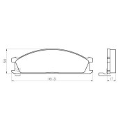 Колодки тормозные дисковые к-т с мех. индикатором износа Nissan Subaru <b>МАРКОН 07102170</b>