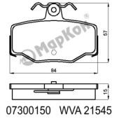 Колодки тормозные дисковые к-т Nissan <b>МАРКОН 07300150</b>