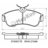 Колодки тормозные дисковые к-т Nissan <b>МАРКОН 07400175</b>