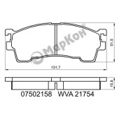 Колодки тормозные дисковые к-т с мех. индикатором износа Ford Mazda <b>МАРКОН 07502158</b>