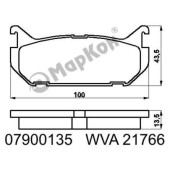 Колодки тормозные дисковые к-т Ford Mazda <b>МАРКОН 07900135</b>