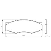 Колодки тормозные дисковые к-т с мех. индикатором износа Nissan <b>МАРКОН 08002170</b>