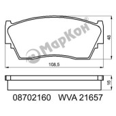 Колодки тормозные дисковые к-т с мех. индикатором износа Nissan <b>МАРКОН 08702160</b>