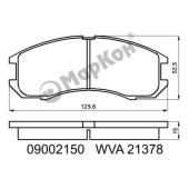 Колодки тормозные дисковые к-т с мех. индикатором износа Mazda Ford <b>МАРКОН 09002150</b>